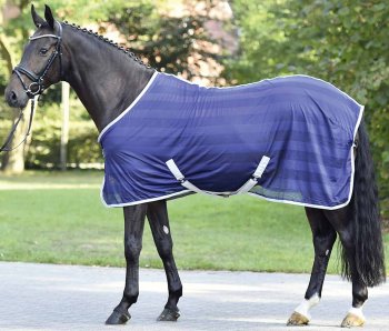 Busse Transport-Fliegendecke STRIPE navy (silber) 165 cm