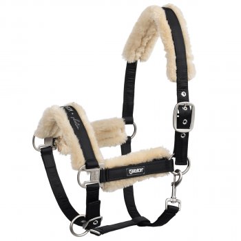 Eskadron Halfter Fauxfur Pin Buckle, black V