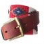Euroriding Ledergürtel CERRITO oak-white-red-navy