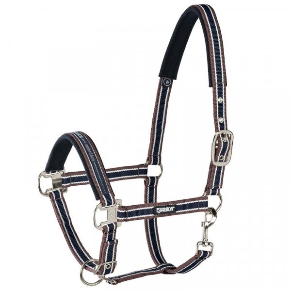 Eskadron Halfter Pin Buckle, cognac-creme-nightblue V
