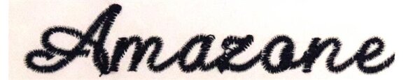 Stickservice Schabracke bis zu 10 Buchstaben Amazone weiß schräg beidseitig