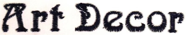 Stickservice Schabracke bis zu 10 Buchstaben Art Decor lila gerade beidseitig