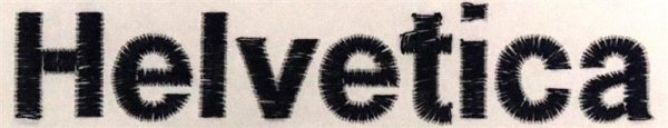 Stickservice Schabracke bis zu 10 Buchstaben Helvetica blau schräg rechts