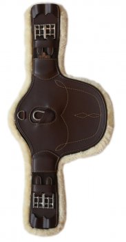 Kentucky Horsewear Lammfell-Stollengurt kurz braun