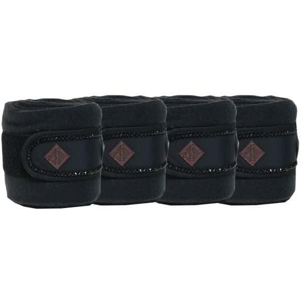 Kentucky Horsewear Fleecebandagen PEARLS schwarz