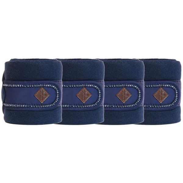 Kentucky Horsewear Fleecebandagen PEARLS marineblau