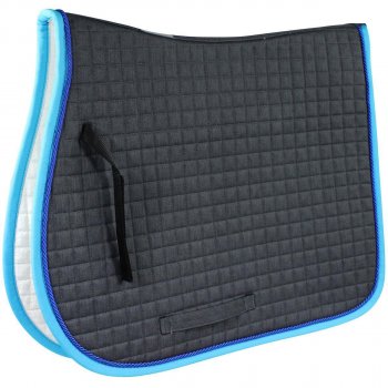 Esperado Schabracke 2x2 mit Kordel, anthracite mel/royal/aqua