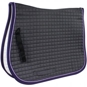 Esperado Schabracke 2x2 mit Kordel, anthracite mel/flieder/aubergine