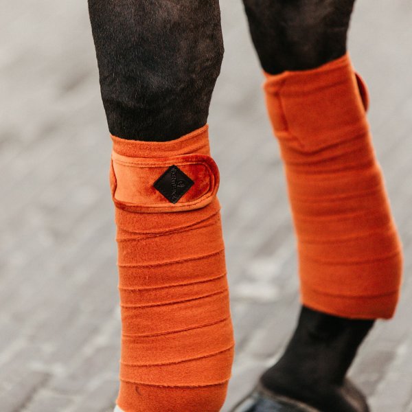 Kentucky Horsewear Fleecebandagen SAMT orange