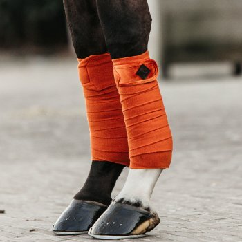 Kentucky Horsewear Fleecebandagen SAMT orange
