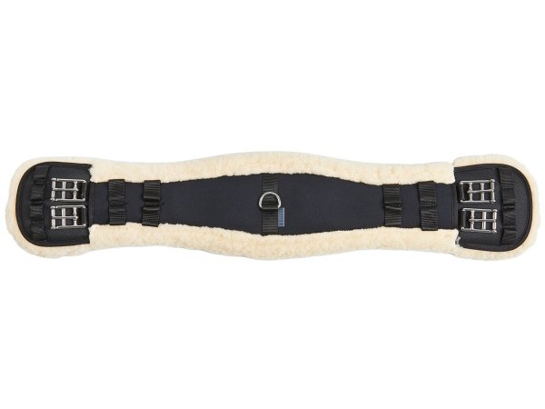 Leder Sattelgurt mit elastischem Gummizug 80cm 150cm schwarz braun oder london 