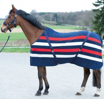 Busse Abschwitzdecke Stripes, navy-weiß-rot