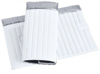 Busse Bandagen-Unterlagen KLETT GLITTER, weiß-silber