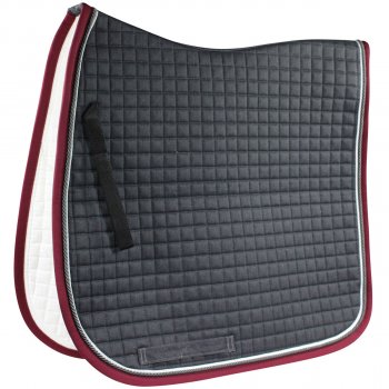 Esperado Schabracke 2x2 mit Kordel, anthracite mel/weiß/anthracite/bordeaux