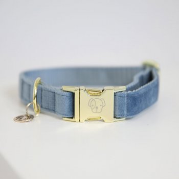 Kentucky Dogwear Hundehalsband VELVET hellblau