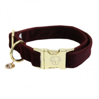 Kentucky Dogwear Hundehalsband CORDUROY bordeaux