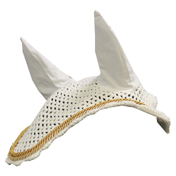 Esperado Fliegenohren mit zwei Kordeln, white/gold/ocre