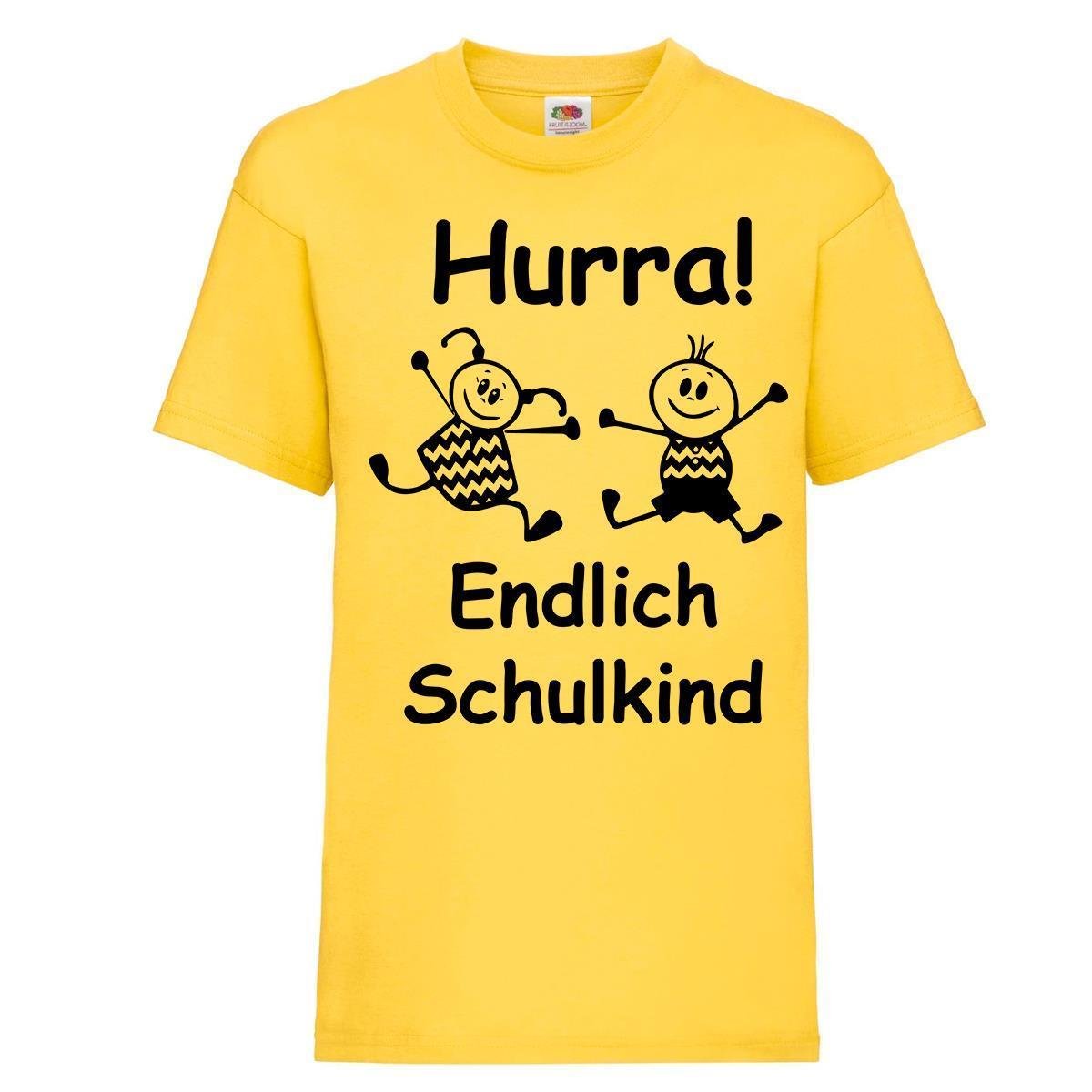 Kinder - Shirt Motiv \Hurra - Endlich Schulkind\