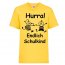 Kinder - Shirt Motiv "Hurra - Endlich Schulkind" gelb 116