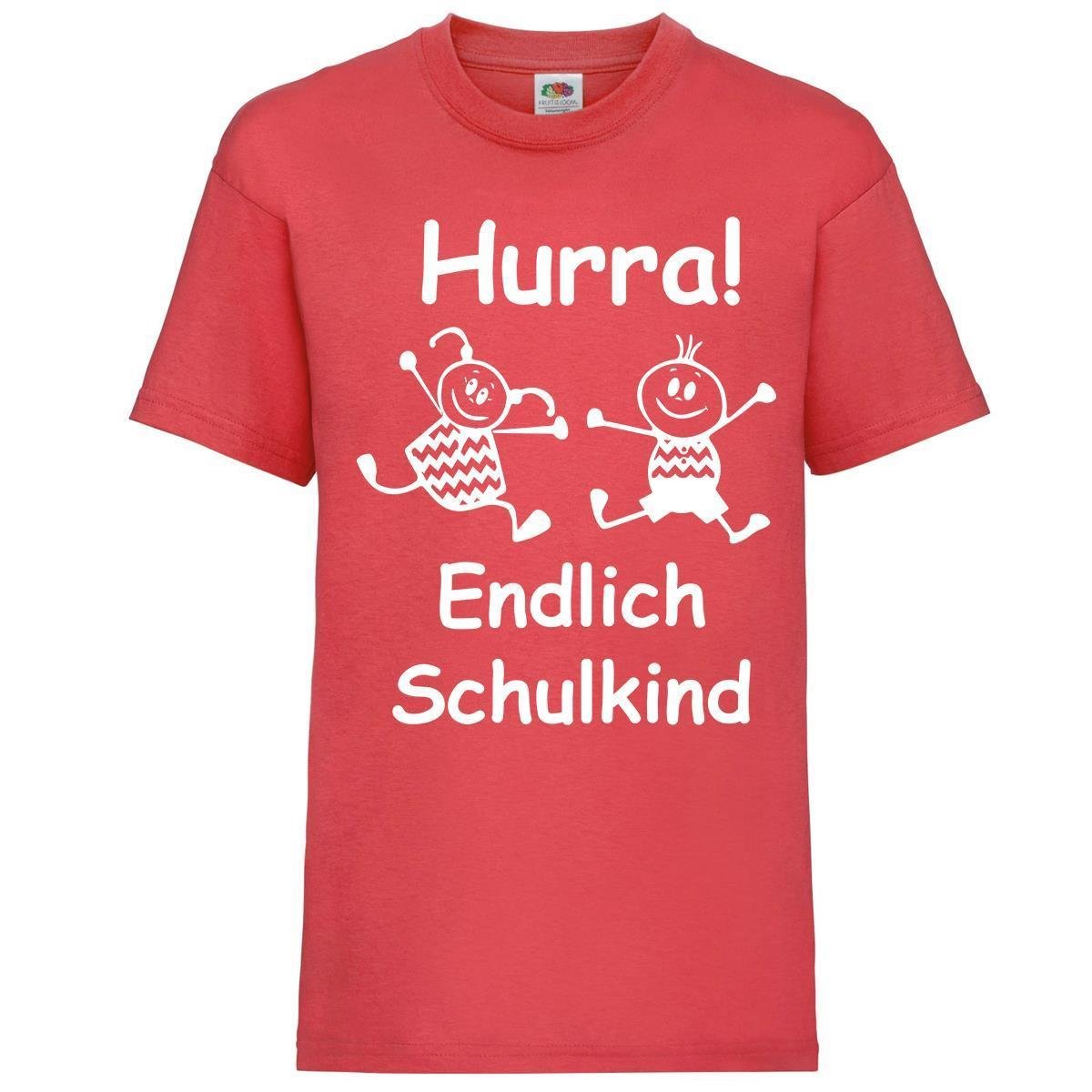 Kinder - Shirt Motiv \Hurra - Endlich Schulkind\