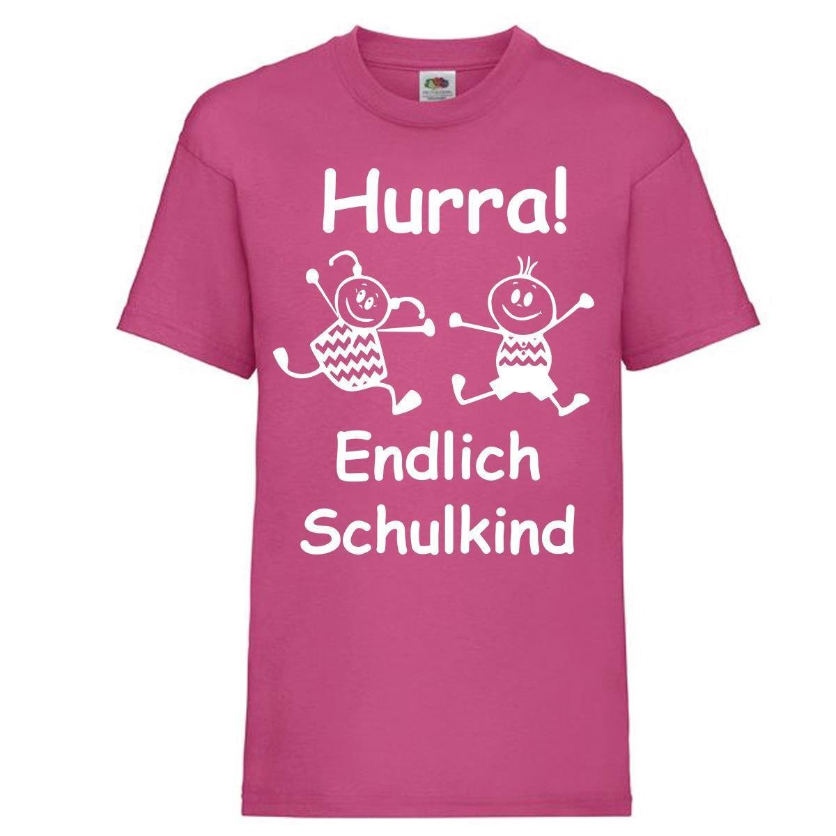 Kinder - Shirt Motiv \Hurra - Endlich Schulkind\