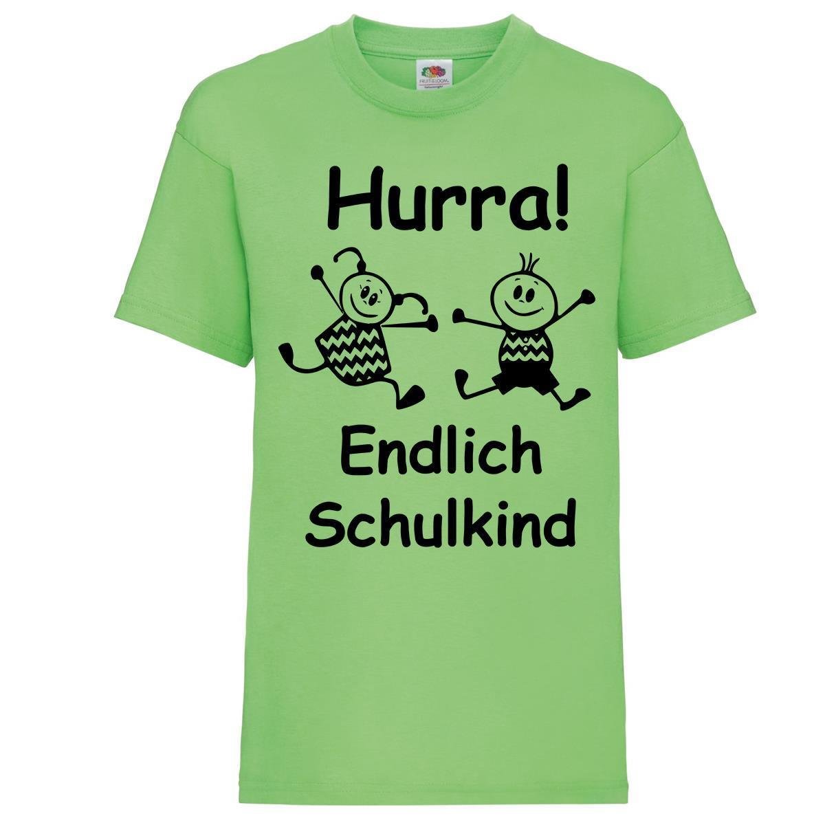 Kinder - Shirt Motiv \Hurra - Endlich Schulkind\