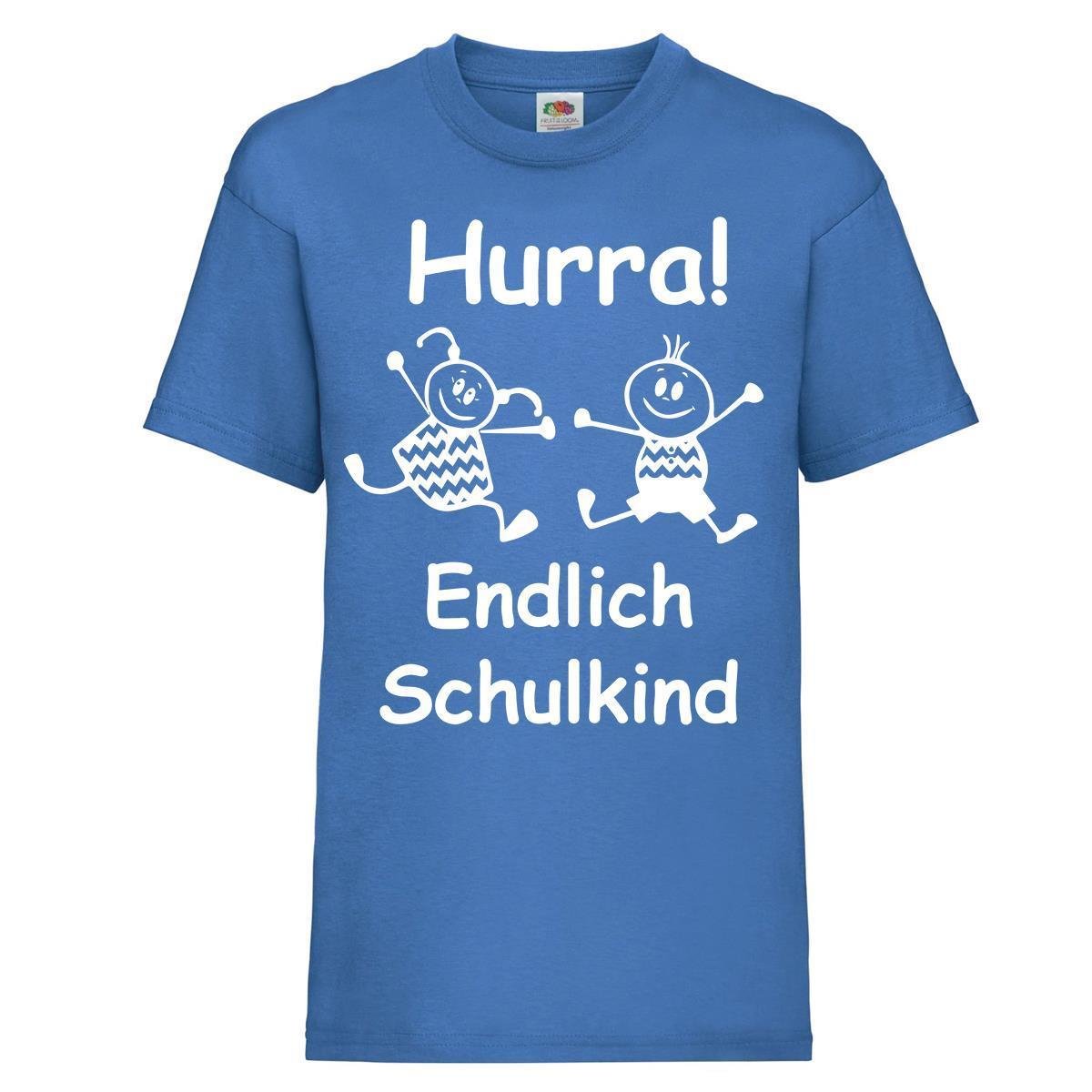 Kinder - Shirt Motiv \Hurra - Endlich Schulkind\