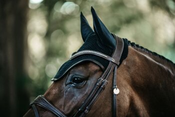 Kentucky Horsewear Fliegenhaube WELLINGTON LEATHER