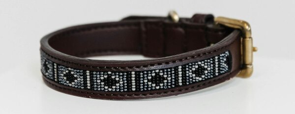Kentucky Dogwear handgemachtes Hundehalsband  PEARLS silber L