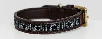 Kentucky Dogwear handgemachtes Hundehalsband  PEARLS silber L