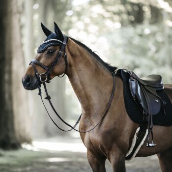 Kentucky Horsewear Fliegenhaube WELLINGTONE STONE & PEARL SOUNDLESS