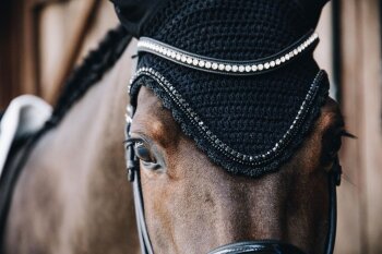 Kentucky Horsewear Fliegenhaube WELLINGTONE STONE & PEARL SOUNDLESS