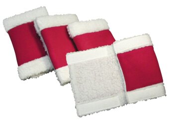 Equithème Weihnachtsbandagen NOËL 4er Set rot-weiß