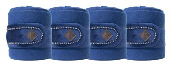 Kentucky Horsewear Fleecebandagen VELVET PEARLS marineblau