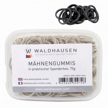 Waldhausen Mähnengummis in Spenderbox, schwarz