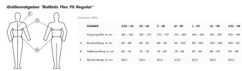 Komperdell Sicherheitsweste BALLISTIC FLEX FIT REGULAR schwarz S