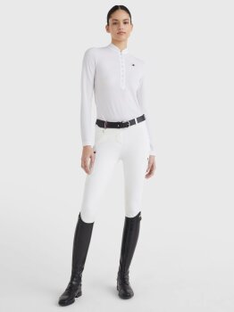 Tommy Hilfiger Damen Turniershirt langarm PERFORMANCE TH, optic white