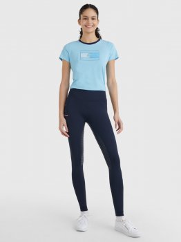 Tommy Hilfiger Damen Reitleggings Full-Grip STYLE, desert sky