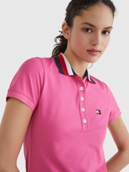 Tommy Hilfiger Damen Poloshirt TH Style RADIANT PINK