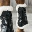 Kentucky Horsewear vegane Lammfellgamaschen BAMBOO ELASTIK, black