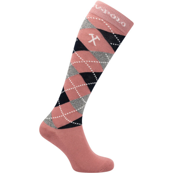 HV Polo Socken ARGYLE dusty rose-navy