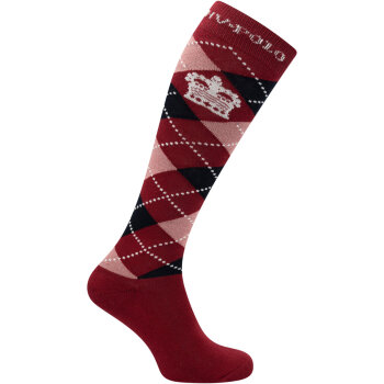 HV Polo Socken ARGYLE deep red-navy