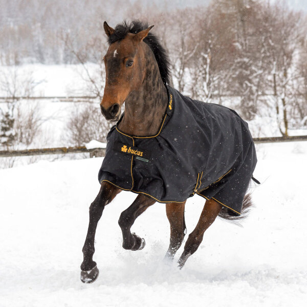 Bucas Weidedecke IRISH TURNOUT 300g, black-gold 165