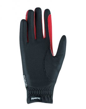 Roeckl Reithandschuhe MALTA RoeckGrip - black/red