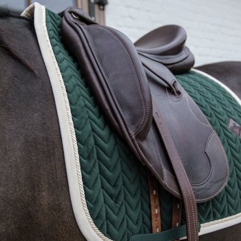 Kentucky Horsewear Schabracke VELVET CONTRAST, tannengrün