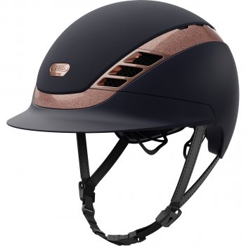 ABUS Pikeur Reithelm AirLuxe SUPREME, midnight blue-roségold
