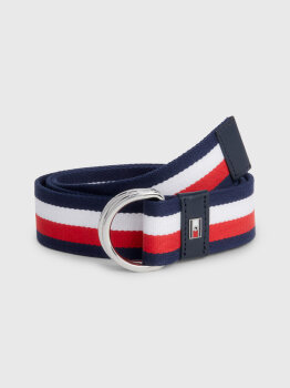 Tommy Hilfiger Damen TH Global Stripe Gürtel, desert sky