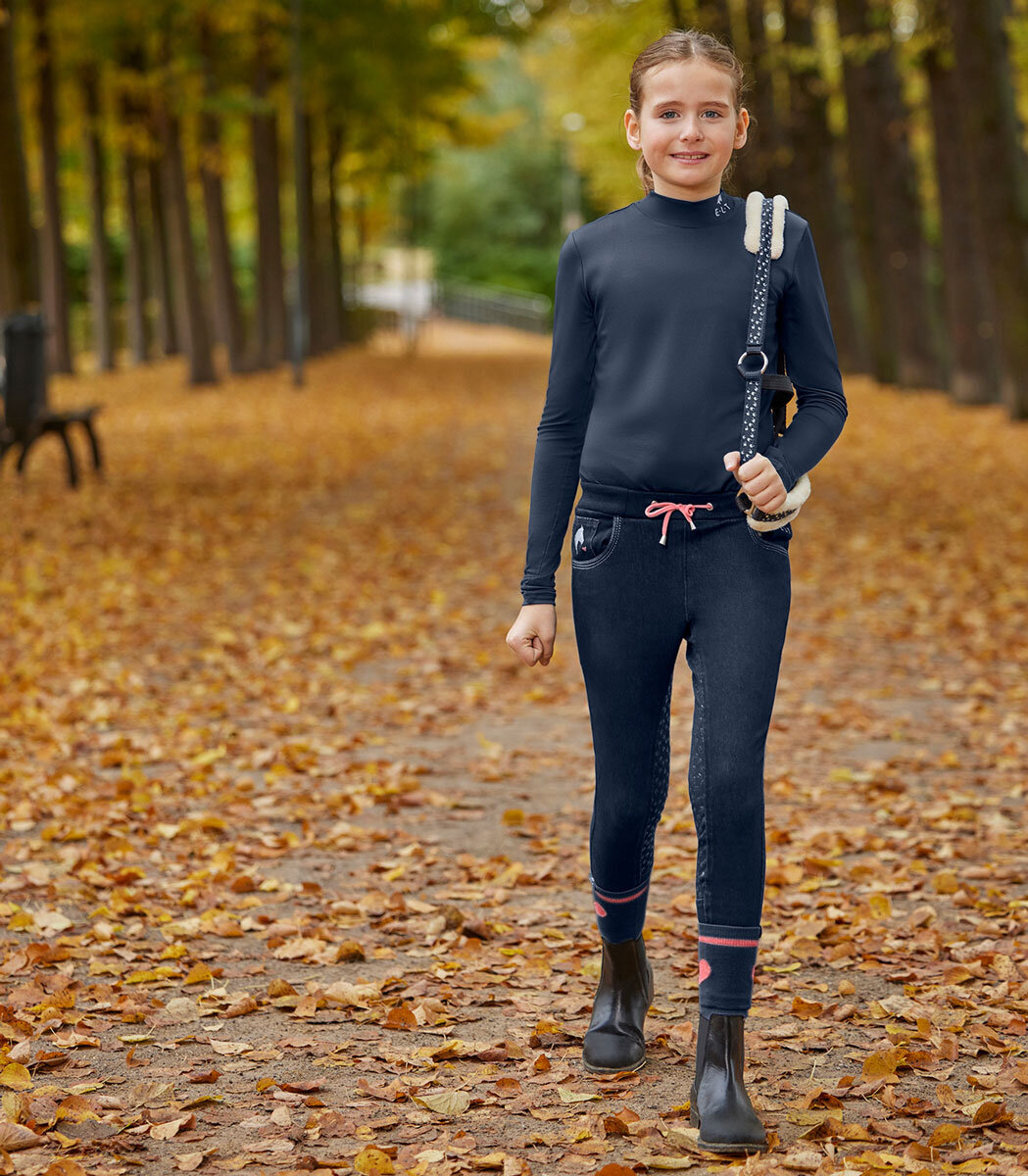 E.L.T. Kinder Jeans-Reitleggings LUCKY LIA nachtblau 128