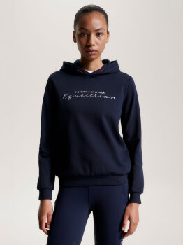 Tommy Hilfiger Damen Metallischer Logo Hoodie, desert sky