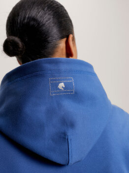Tommy Hilfiger Damen Hoodie mit Nieten & Logo PARIS, indigo blue